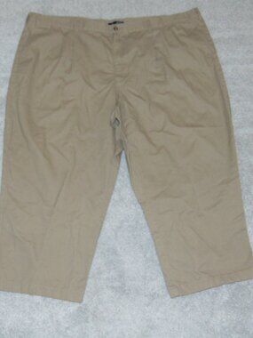 Basic Editions Men Chino Style Khaki Pant Beige Classic Fit Size 50X29